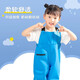 Lugeli waders, sea wear, children's wading pants with pocket straps, waterproof one-piece rain boots, outdoor play water wear, blue 32, inner length 20.5cm