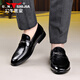 Bull Family Leather Shoes Men's 2025 Autumn and Winter New Versatile Business Formal Shoes British Style Slip-On Loafers