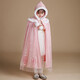 Ruiyang gefrorener Umhang Prinzessin Aisha Schal Sechs Tage Kinder Umhang für Kindermädchen Hemd Aisha Baby Wind Shield 9893 Blau Koreaner Samt Umhang + Krone 8-teilige Set 165 s S (empfohlen, ungefähr 90120 hoch zu sein)