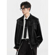 Piaget Zall ZE Men's 2025 New Loose Glossy PU Leather Jacket Men's Casual Motorcycle Top Quartz Color XL _180
