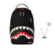 Spraygroundsg Shark Big Logo Shark Bouth Classic Collid Color PVC Bacos à dos Hommes et femmes Boîte-cadeau de style couple Boîte cadeau noir