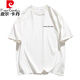 
Pierre cardin 2025 short-sleeved T-shirt American men and women summer round neck loose casual versatile trendy couple five-point sleeve half-sleeved t TY6630 black S [Suggestion: 80-110Jin [Jin equals 0.5 kg]]