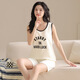 Victoria's Style, poitrine de poitrine Pyjamas pour femmes, Summer Cotton 100 Coton Shorts, Vêtements sans manches décontractés décontractés Cke-W6167 M