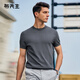 Mr. Bu Bu Fashion Contrast Color Round Neck Knitted T-shirt Summer Breathable Honeycomb Skin Short Sleeve Men's Clothing AT12126 Dark Gray 3XL __190