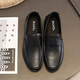 
Western Camel (VANCAMEL) Men's Soft Surface Camel toe layer cowhide genuine leather men's shoes Soft Sole lazy people pedal driving shoes Doudou shoes Atmospheric black 882-1 38