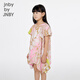 jnby by JNBY新款江南布衣童装A型圆领短袖中长款连衣裙25夏女童1P4G11960 690/杂粉 图案随机 120 cm