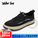 Walker Shop休闲鞋男2025夏季新款透气软底潮流帆布鞋欧洲站时尚松紧带男鞋 浅绿色 40 【皮鞋码】