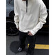 American half-zip Henry collar T-shirt men's spring and autumn cleanfit long-sleeved inner layering shirt tough guy wear sweatshirt gray regular high quality M recommended 90-110Jin Jin equals 0.5 kg