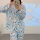 S.SOFEA春季睡衣女长袖牛奶丝家居服网红广州十三行 M6624#蓝帕恰狗 180 XL