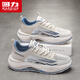 Warrior summer men's shoes mesh breathable sports dad shoes men's soft sole casual running shoes L847C khaki 40