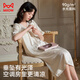
Cat men women's pajamas ice silk nightgown for women in summer cool feeling with chest pad French white pure lace short-sleeved home clothes