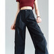 
TonLion 2025 summer women's work pants thin loose pleated straight casual pants
