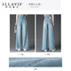 Salavvy wide-leg jeans for women loose drooping 2025 spring and summer new light color loose high waist straight pants blue M