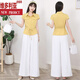 Victoria's style 2025 summer new fashion belt slim sleeveless shirt + wide-leg pants skirt two-piece pants fairy suit red two-piece M is recommended to wear about 90-110Jin [Jin equals 0.5 kg]