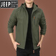 JEEP SPIRIT charge jacket men spring and autumn men outdoor American windproof waterproof windbreaker men men autumn sports jacket khaki 9898 plus velvet model M