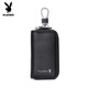 Playboy (Playboy) Bag de llave para hombres Mini Door Door Capacidad universal Capacidad universal Bolsa de almacenamiento multifuncional T7300981 Negro [Caca de vaca de dos capas]