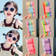 Children's cute hair band tied with buns and scalp bands for girls with high elasticity and no damage to hair ropes for girls with head ropes 5# light pink 32 pieces [Send the same box]