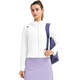 迪桑特（DESCENTE）WOMENSTRAINING系列针织运动连帽防紫外线透气夹克女款 WT-Bright White Tpg M