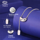 Chinese jewelry pt950 acacia platinum necklace plain chain clavicle set chain birthday gift for girlfriend and wife platinum acacia bean set chain weight about 6.5g