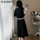 
MAGIOPY international luxury high-end brand temperament fashionable casual fashion suit for women in autumn small fragrance style black jacket top black two-piece set S (100 Jin [Jin equals 0.5 kg])