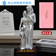 无品牌结婚十周年纪念日礼物送老婆一家四口摆件结婚十周年纪念日 15935银色+提供刻字+男孩 一家三口