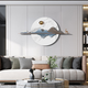 Light luxury new Chinese style living room wall decoration pendant restaurant entrance wall decoration wrought iron bedroom bedside wall hanging 13575 cm red
