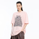Jiangnan Buyi (Jnby) [Même style dans le centre commercial] 25 AUTOMNE NOUVEAU T-shirt Round Cotton Coton Corme court motif de chien amusant 5p7110460 687 / Powder Light XL