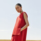 
LESS 2024 winter new wool loose sleeveless dress 2OBG13820 622 red XS