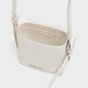CHARLES/KEITH25 autumn new product retro pleated bow mini handheld crossbody bag CK6-40151554 Cream milk white XXS