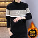 NJSKAKW Herrenpullover Winterfaden Halbschildkröte Kragen verdickte warme Kleidung Goldener Nerzbasis Hemd mit mittlerer Kollegen Trendy Strickpullover 687 Gold Nink Pullover Khaki XL [120-133jin [Jin gleich 0,5 kg]]]