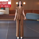 Модный костюм Victoria's Fashion для женщин 2025 Летний новый шнурок, загущенная с короткими рукавами с короткими рукавами.