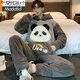 
Modal men's pajamas men's coral velvet winter student cartoon loose winter flannel thickened plush home clothing set *ZS*9904 [Double-sided plush set] M small (75-95Jin [Jin equals 0.5 kg])