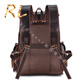Goldwini RL Light Luxury Brand 2025 Nouveau sac à dos masculin en cuir décontracté sac grande capacité de voyage sac à dos rouge brun rouge