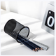 Deli Metal Round Mesh Pen Holder Desktop Storage Box Pen Holder Black 9172 5 Pack
