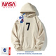Nasawtaps American Retro Kapuzen -Sweatshirt für Männer Spring und Herbst High Street hübsch gedruckte Decklack Trend N138L3894 Black M 170