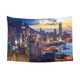 Night view city hanging cloth, neon night view street view photo decoration poster background, GT3884 100cm*70cm (plus fleece model)/send installation bag