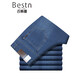 Baiston brand jeans men's spring and summer thin loose straight high waist middle-aged business elastic high-end trousers bsd-1105 light blue 29 2 feet 2 waist circumference