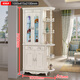 Gu Jia Duke 2025 new doorway integrated solid wood European style entrance cabinet wine cabinet living room partition cabinet double-sided room cabinet screen 695 (0.9 meters) assembly frame structure