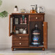 Massivholz Tea Bar Maschine Haus Vollautomatischer integrierter Schrank 2024 Neues chinesisches Wohnzimmer Desinfektionschrank Smart Wasserspender 9902 Modernes weißes Eis warm