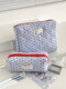 Cross-border milk blue love cosmetic bag 2025 new high-looking ins storage bag portable large capacity toiletry bag milk blue love-cosmetic bag