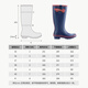 EVERCREATURES British fashion rain boots women's rain boots non-slip waterproof shoes adult children's water boots rubber rain boots women's blue and red contrasting color high cylinder 10RNV 38