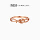 Chao Hongji Zhijian Qingying 18K gold ring women's color gold rose gold bracelets as a birthday gift for girlfriend, women's size 14