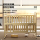Ulop (ULOP) COT BEBENTE MADERA SIDA Madera sólida Cama de empalme sin pintura Cama de bebé móvil multifuncional con barandilla recién nacida Cuna temblorosa Cama [cama alrededor de la bolsa suave + mesa del pañal + red de mosquitos] Suministros para bebés Herramienta de recubrimiento de sueño