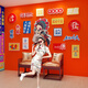 Internet -Prominente Check -in Landschaft Fotografie ATMOSPHERE LAGE LIEGE LAYOUT Nationaler Trendstil Gesicht Peking Opera Wanddekoration Aufkleber Neujahr 13658 Spaß Text - Bild Color_Thicked 5mmlk groß