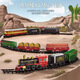 Parking à grande vitesse Parking Lot Children's Electric Train Set Car Track Track Train Train Model Toy Boy [Version rechargeable] Modèle de luxe classique (100 * 20
