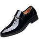 
Business formal wear without laces for footwork men's leather shoes dad flat men's leather shoes suit soft leather large size shoes 9921 gloss black footwear 38