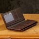 GPHF Japanese handmade genuine leather men's wallet ultra-thin long cowhide multi-card wallet two-fold simple retro men's bag light brown
