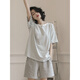 The same 2025 new pajamas for women in summer short-sleeved two-piece summer striped home clothing YZT9859 XL women's model_suggested 120-140Jin[Jin equals 0.5 kg]