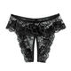 Sexy sexy underwear large size underwear bed flirting set crotchless thong lace transparent women XL 116 black