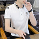 Playboy Kurzärärmelte T-Shirt Herren-Trend 2025 Neues Sommer-Revers-Polo-Hemd Eisempfindungs halbärmelige Sommermodemarkenlänge Top F9226 Khaki M 165
